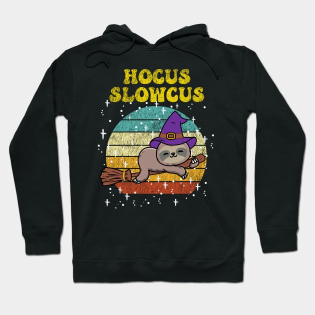 Hocus slowcus sloth shirt sloth lover funny scary halloween costume retro Hoodie by  Funny .designs123